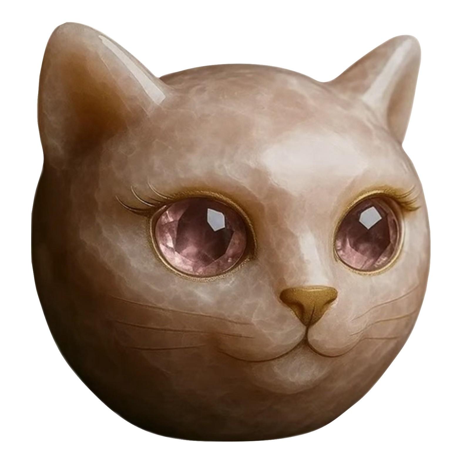 

Роскошные скульптуры кошек из камня, элегантные украшения для дома и произведения искусства для подарка, ручная резьба по кристаллу и камням, сувениры, подарки для любителей кошек One Size розовый