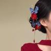 Pearl Wooden Hair Stick Tassel Hanfu Hairpin Classical Red Flower Hair Clip  Hair Chopstick