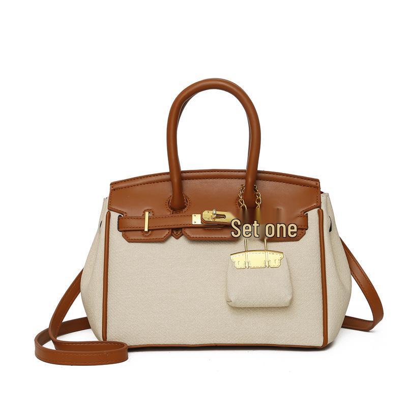 2025 Damen Color-Block Denim-Tragetasche und Kelly-Tasche zum Umhängen