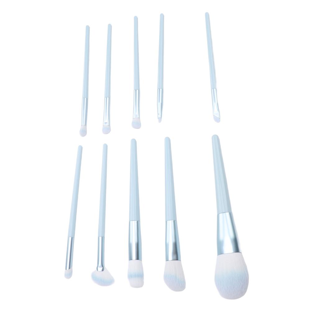10 Pcs Makeup Brush Set Powder Highlight Eye Shadows Blush Brushes Professional Synthetic Cosmetic B