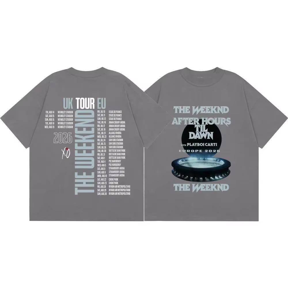 Camisetas Da Tour 2026 The Weeknd After Hours Til Dawn Moda Hip Hop Camisetas De Unisexga Curta Para Hounisexs E Mulheres