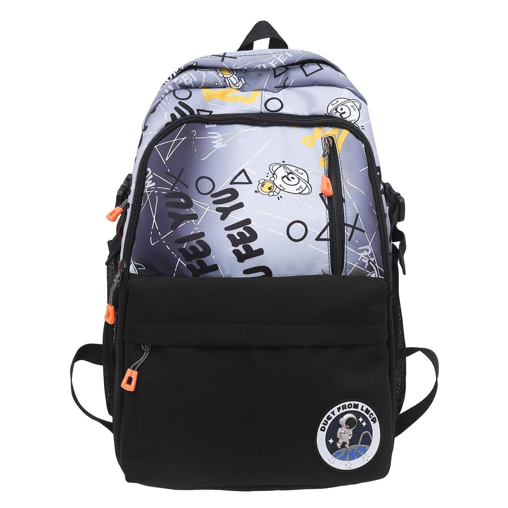 Gradient Color Graffiti Backpack for College Students In Junior High School and Senior High School