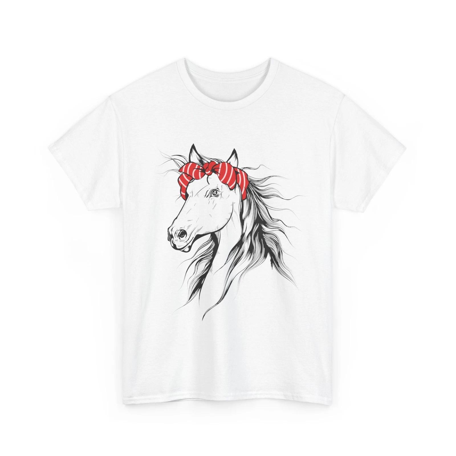 Horse Shirt, Horse Bandana Shirt, Horse Face T-shirt, Horseback Riding Shirt XL