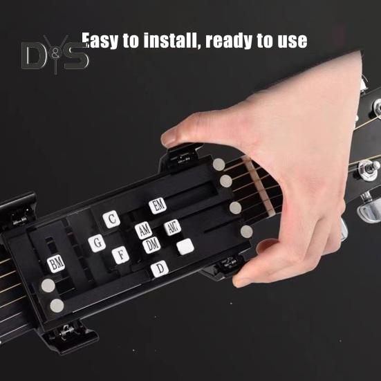 Aiuto per accordi di chitarra One-Touch Chords Presser Strumento di apprendimento per chitarra Strumento per l'allenamento degli accordi di chitarra Aiuto per principianti Amante della chitarra