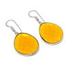 Citrine Gemstone Handmade 925 Sterling Silver Earring 1.69" KJ-1026