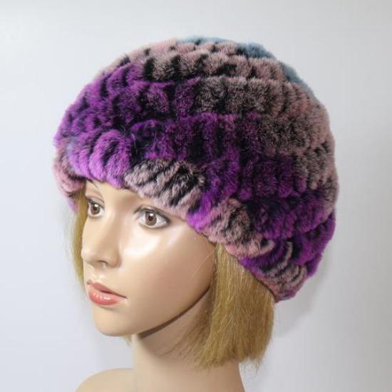 Hot Sale Russian Lady Natural Real Rex Rabbit Fur Hats Women Knitted Outdoor Rex Rabbit Fur Hat New Warm Real Fur Caps