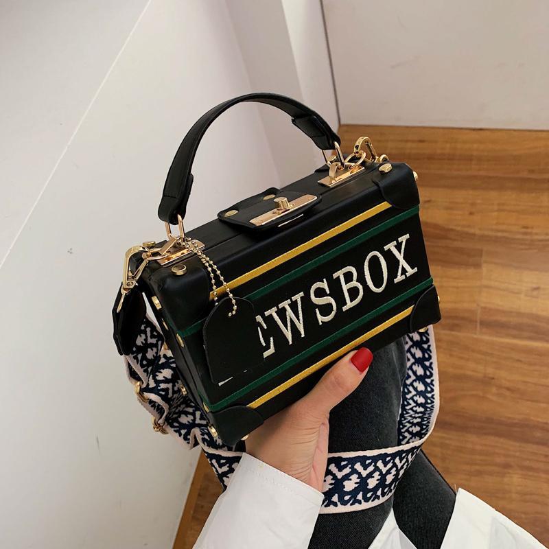 

Retro Radio Box Style Pu Leather Ladies Handbag Shoulder Bag Chain Purse Women s Crossbody Messenger Bag Flap XXL чёрный