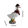 Cartoon Geese Figurines Resin Animal Garden Statues Funny Geese Sculpture for Home Desk Decoration Funny Geese Sculpture 55KF