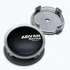4pcs Black Silver ADVAN Racing Logo Emblem Car Wheel Center Caps 75MM 70MM Wheels Hub Cap Rim Hubcaps Dust Cover Car Accessories