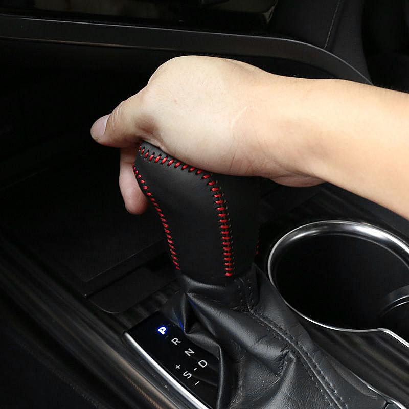 For Toyota Camry 70 XV70 2018- 2022 2023 Leather Car Gear Shift Collars Car Shift Knob Cover Case Decoration