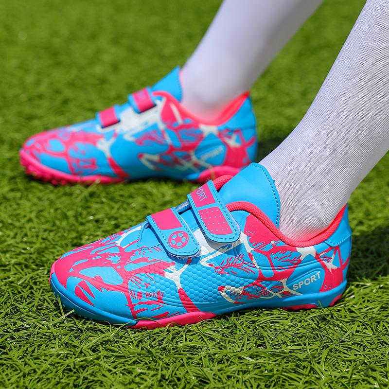 Boys Training TF Soccer Shoes Artificial Grass Anti-Slippery Youth Football Shoes Sports Training Shoes Girls Football Shoes