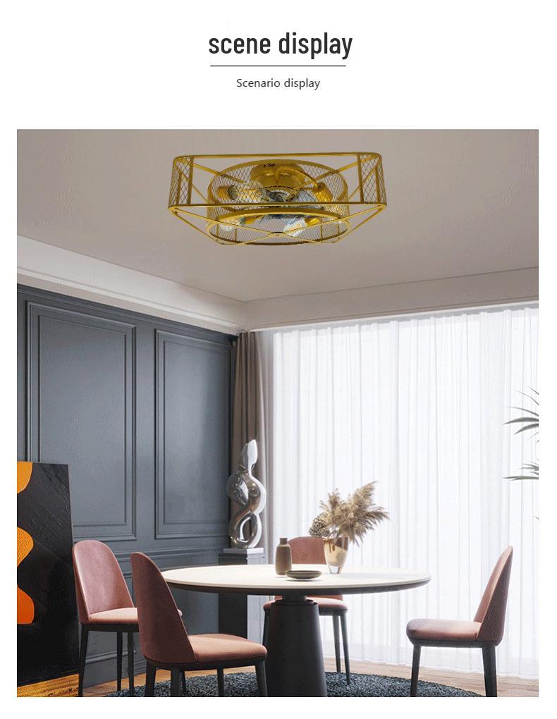 Retro Flush Mount Ceiling Fan Light with Remote - Antique Nostalgic Design for Home and Restaurant.