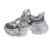 Leather sneakers women's 2024 season handsome trend fashion fried street small man platform dad shoes