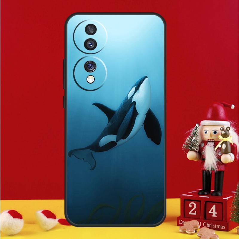 Cartoon Whale Case For Honor Magic 5 6 7 8 Pro Honor 200 400 50 70 90 Lite X8b X8c X9a X9b X9c Win RT Cover