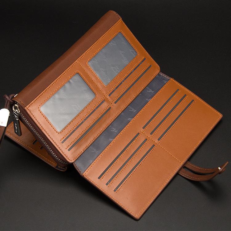 Men's Long Wallet - European & American Style, Multi-functional Card Holder, High-Capacity Clutch