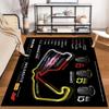 Formula 1 Silverstone Circuit Design Non-slip Rug Suitable for Living Room and Bedroom Sofas.