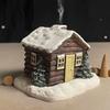 Vánoční Sněhový Dům Kadidelnice Dekorace Vánoční Srub Vesnický Dům Pryskyřičný Držák na Kadidlo Domácí Kancelář Stolní Ozdoba