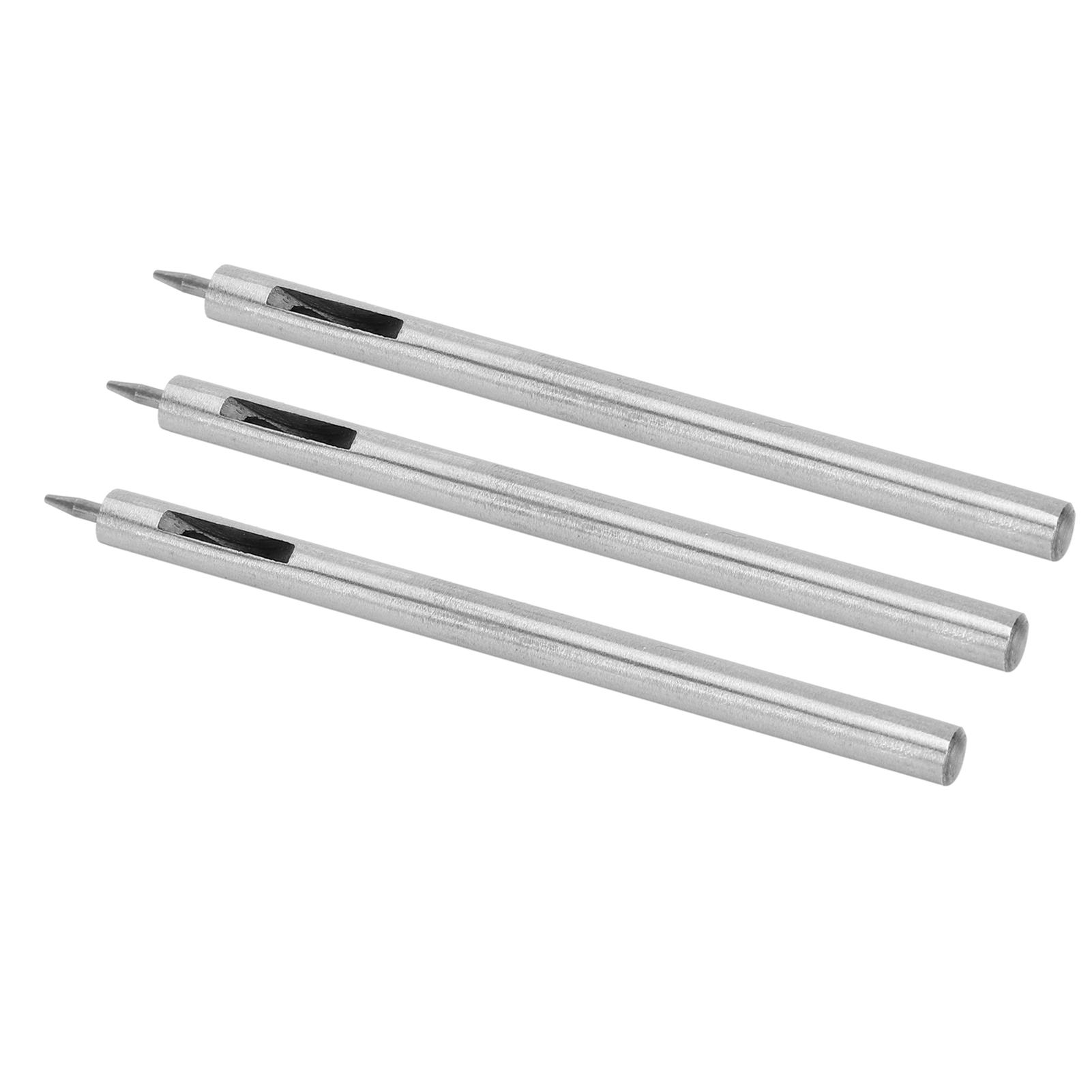 

3 шт. круглый дырокол из легированной стали DIY кожаный ремесленный резак пробойник инструмент для сверления полых отверстий 0,5 мм 0.5mm/0.02in