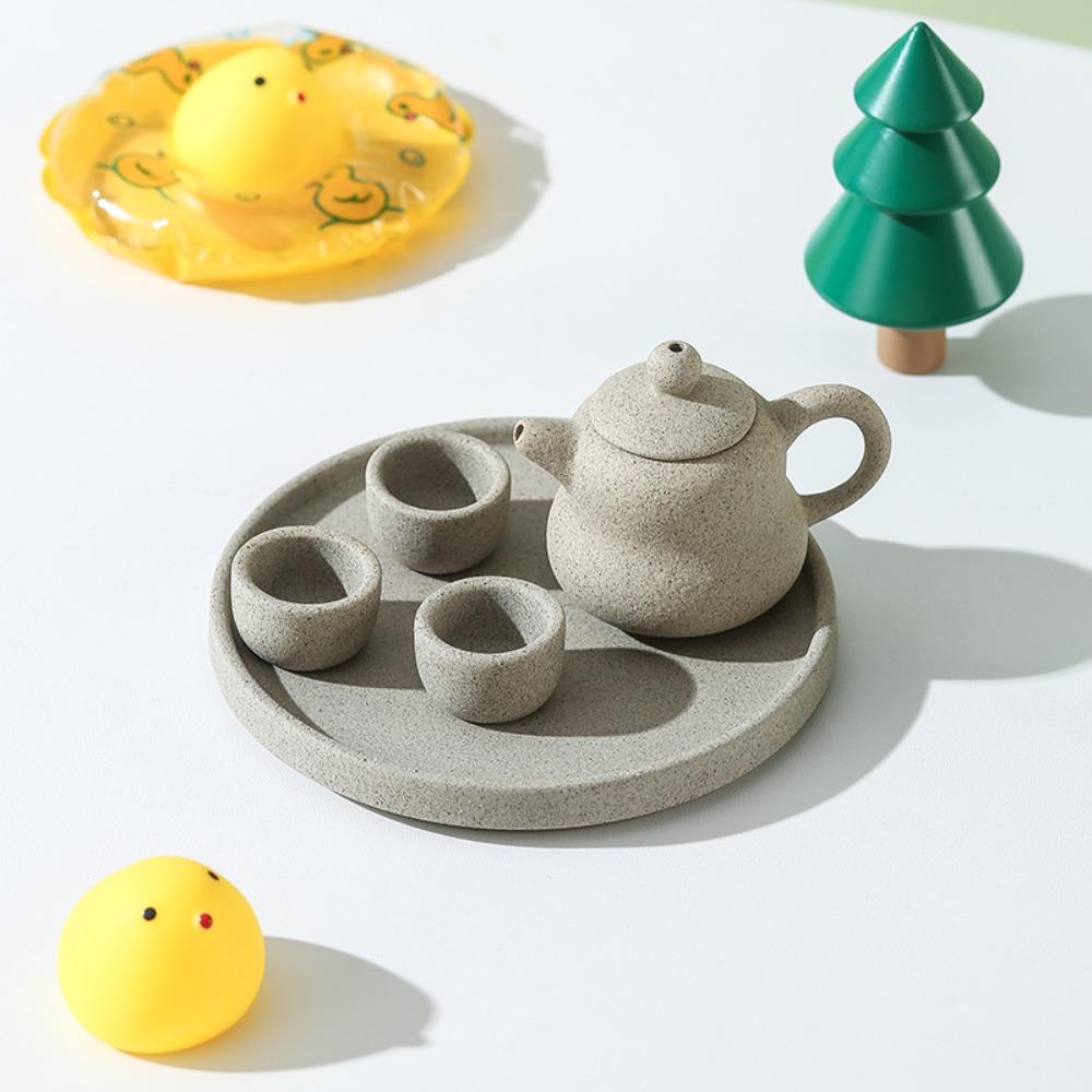 Antique Miniature Tea Set Funny Multipurpose Children's Tea Set Portable Cute Handmade Pottery Teapot Home Tea Ceremony