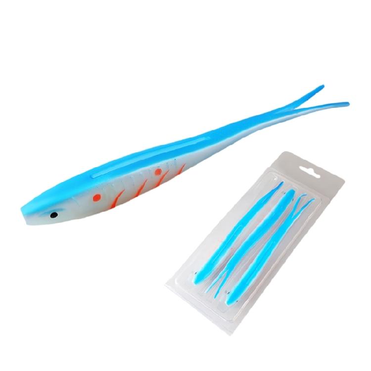 Soft Lure 17.5cm 18g Artificial Swimbait Forked Tail Fishing Lure Elastic Baits Fishing Tackle Accessories