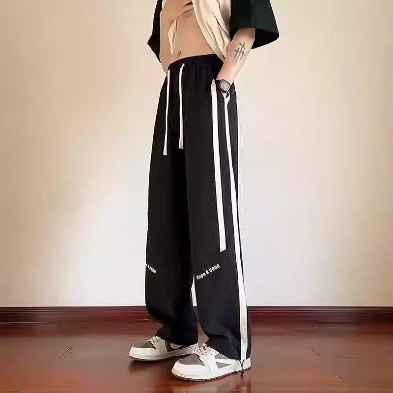 

New loose casual pants men s trend versatile pants summer thin pendant wide-leg pants M
