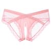 Mens See Through Mesh Crotchless Briefs Low Rise Lace Trim Underpants Cross Dresser Sissy Underwear