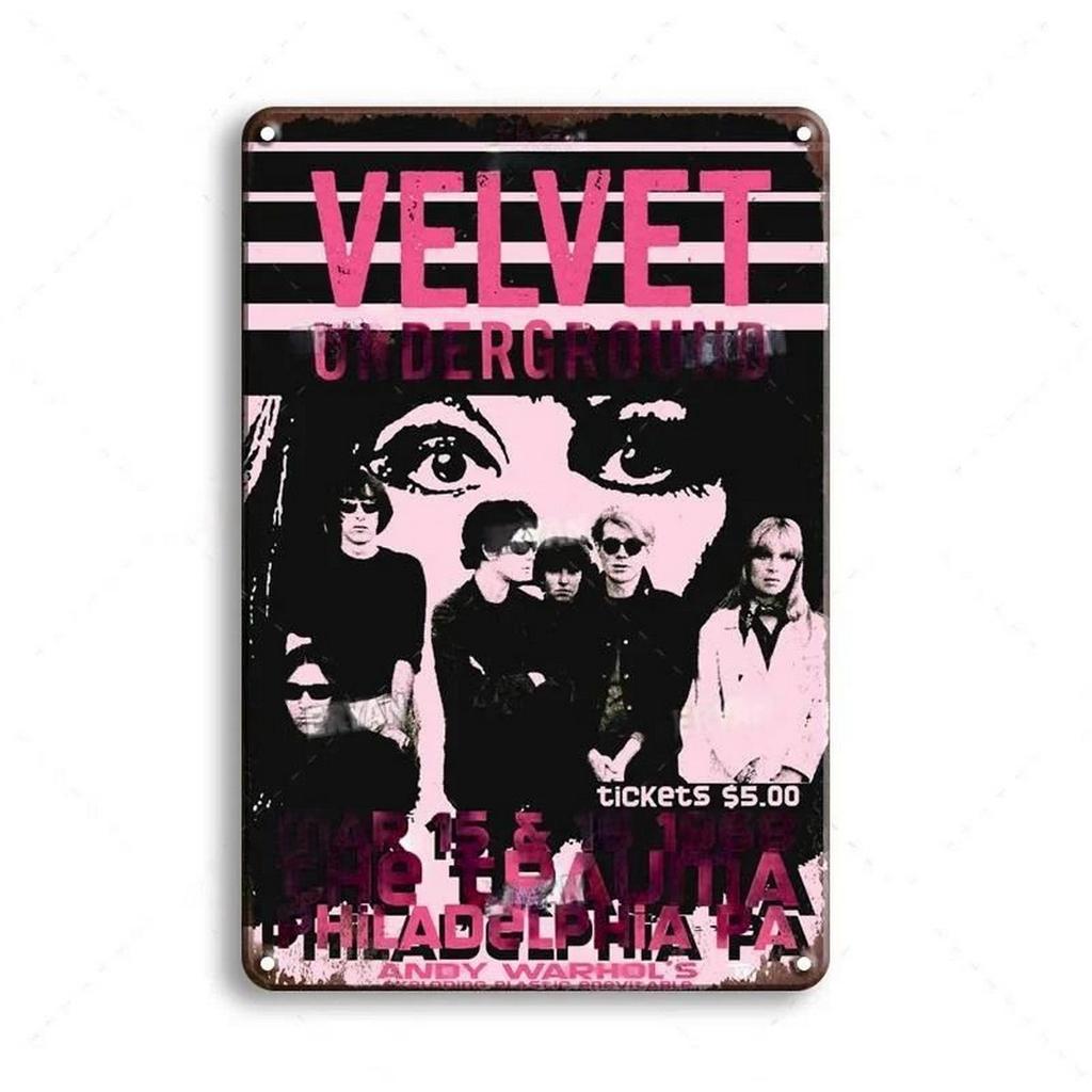 Music Metal Tin Signs Velvet Wall Decoration Plaque Vintage Art Poster Iron Painting for Man Cave Home Cafe Garden Club Bar