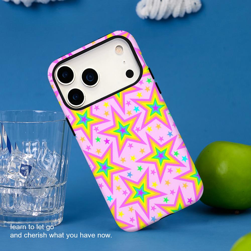 

Colorful stars cute cartoon fashion pattern Phone Case Film shell For iPhone 17 16e 16 15 14 13 12 Pro Max Plus XS iPhone 15 Plus