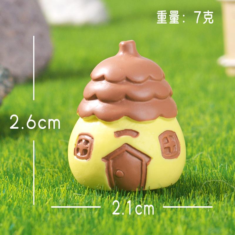 Mini Cartoon Cake House Micro Landscape Decor, Cute Dessert Stand Succulent Pot, Bakery Garden Ornament