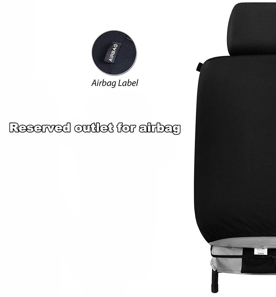 9 Pcs Black & Grey Car Seat Covers Protector Interior Accessories For 5-Seat Car