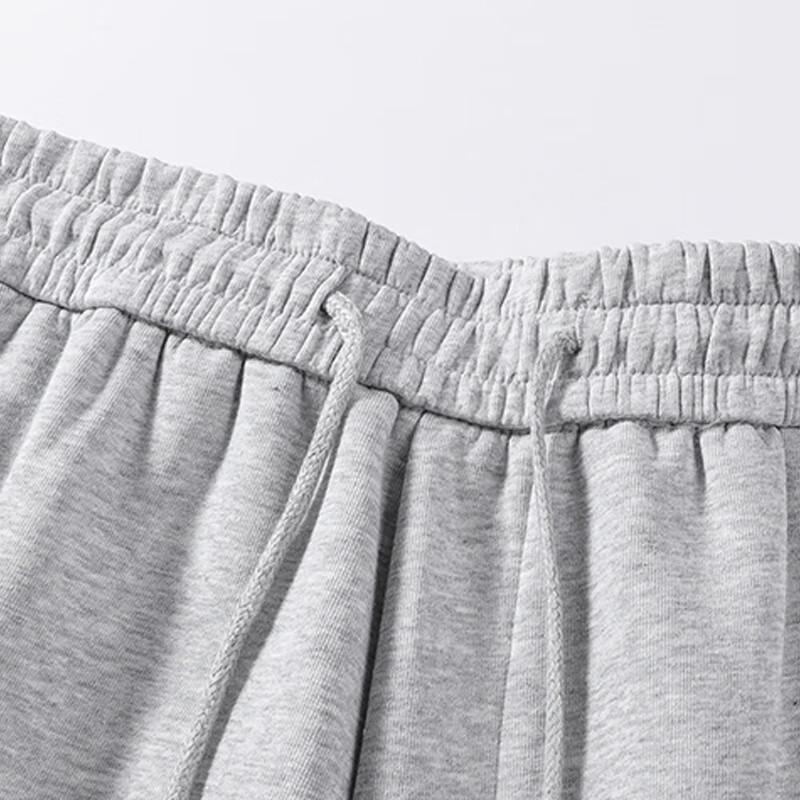 Men's Autumn/Winter Fleece-Lined Loose Straight-Leg Sweatpants