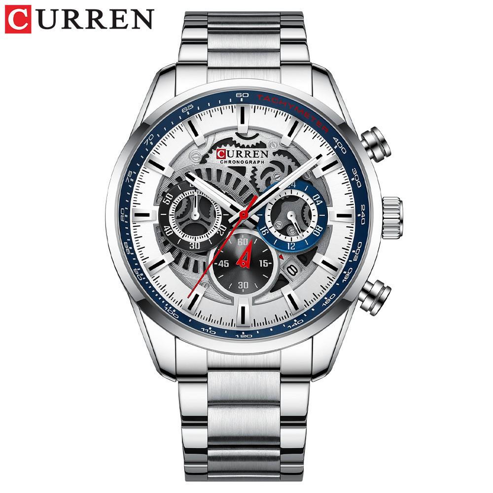Curren 8391 Men s Multifunction Quartz Watch with Steel Band and Calendar