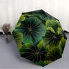 1pc Lotus Leaves Pattern Automatic Open/Close Umbrella Compact Folding Umbrella, All-Season Portable Umbrella for Women/Men F1124272