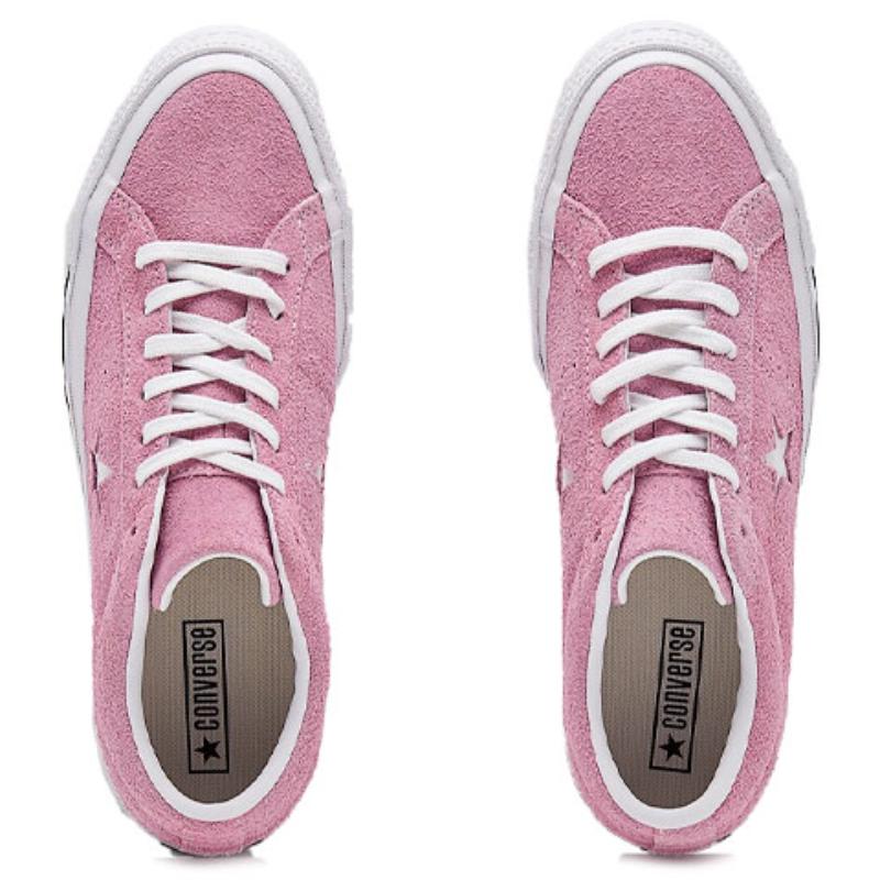 Converse One Star OX Lightweight Slip-Resistant Low Top Skate Shoes for Men and Women Pink White