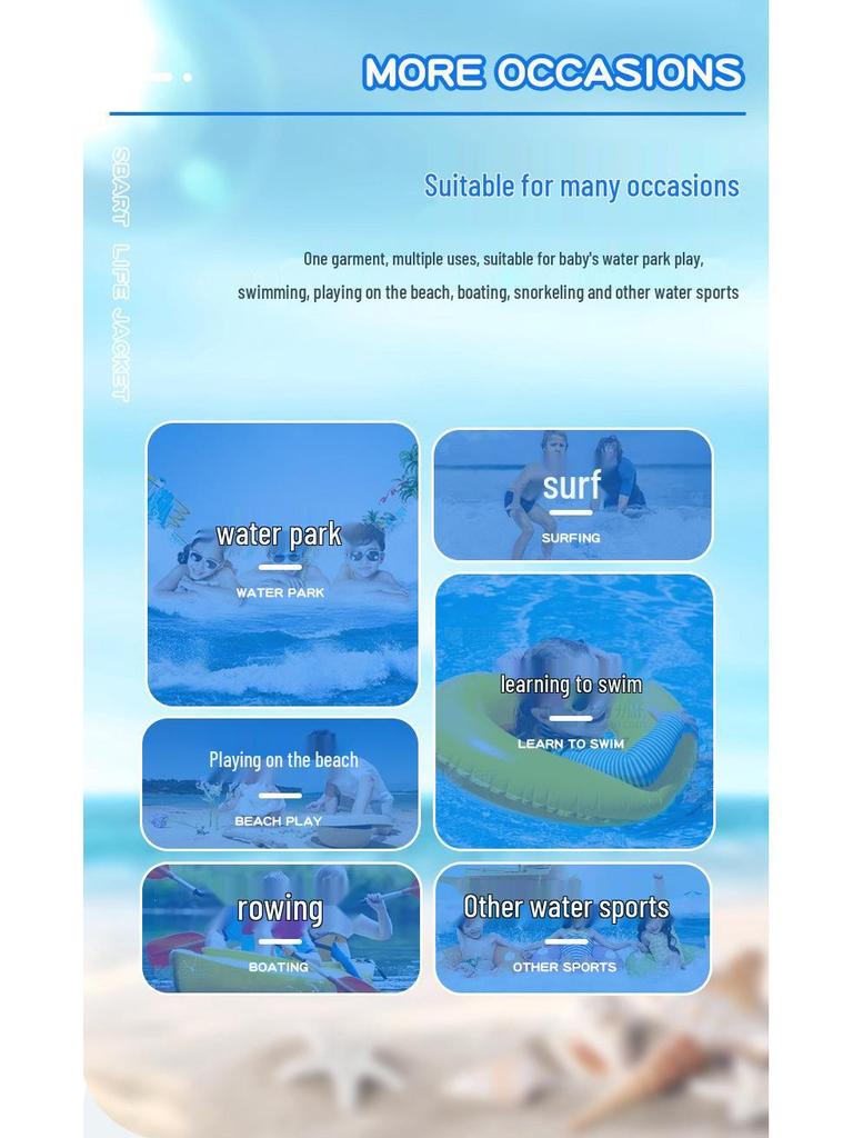 Sbart Children's High Buoyancy Outdoor Life Jacket for Beach and Rafting