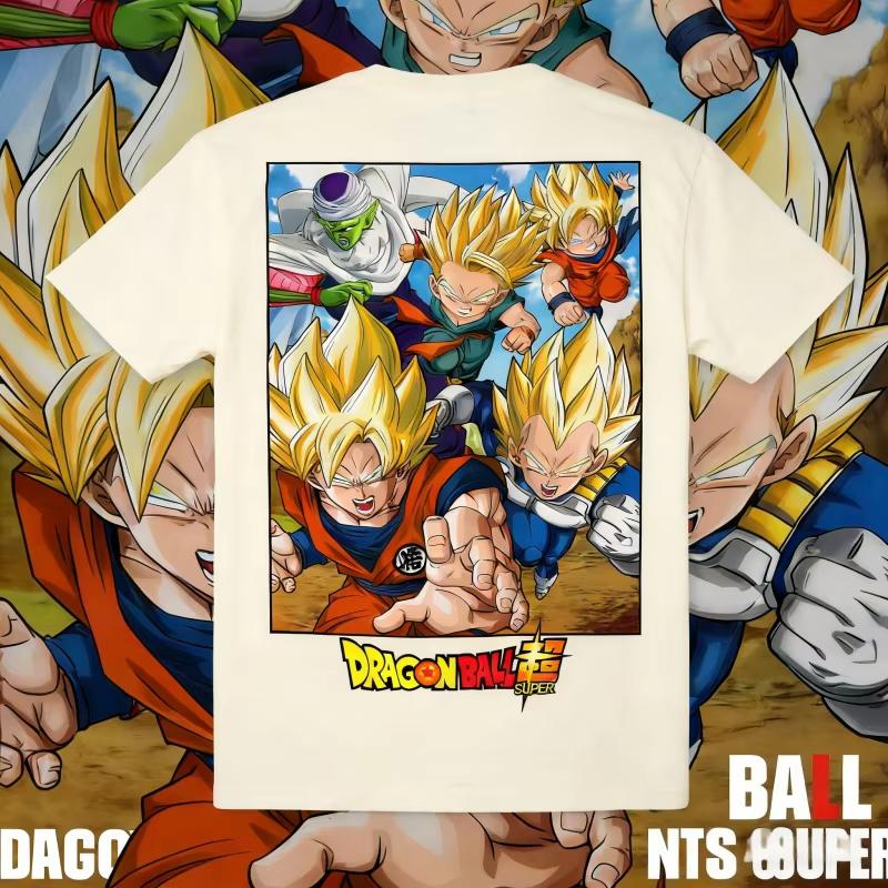 

2026 New Summer Dragon Ball 40th Anniversary Goku Cotton Anime Printed Tshirt Extra Size Leisure Streetwear Unisex Y2k Ins S