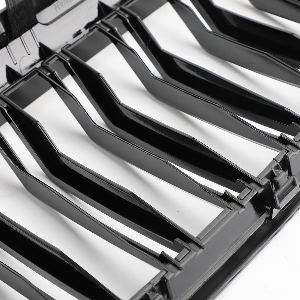 Front Kidney Grille Glossy Black Double Slat For BMW 5Series G30 G31 Sedan 17-19