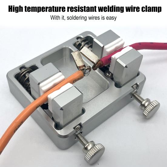 Svářecí přípravek Těžká hliníková svářečská svorka Stabilní svorka na drát Nastavitelná čelist 11 mm Příslušenství pro pájecí stanici na šperky