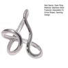 Yousheng Finger Ring Open Adjustable Fit Women Ring Stainless Steel Texture Exaggerated Unconventional Lines Design Finger Band Jewelry