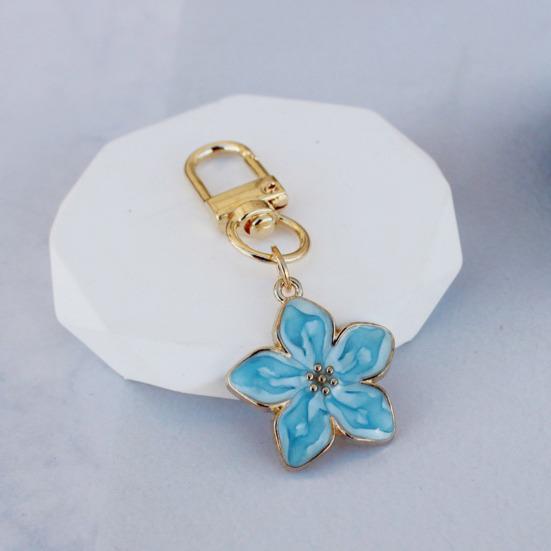 Keychain Pendant Ergonomic Flower Design Key Ring Decorative Versatile Key Holder Backpack Bag Accessory