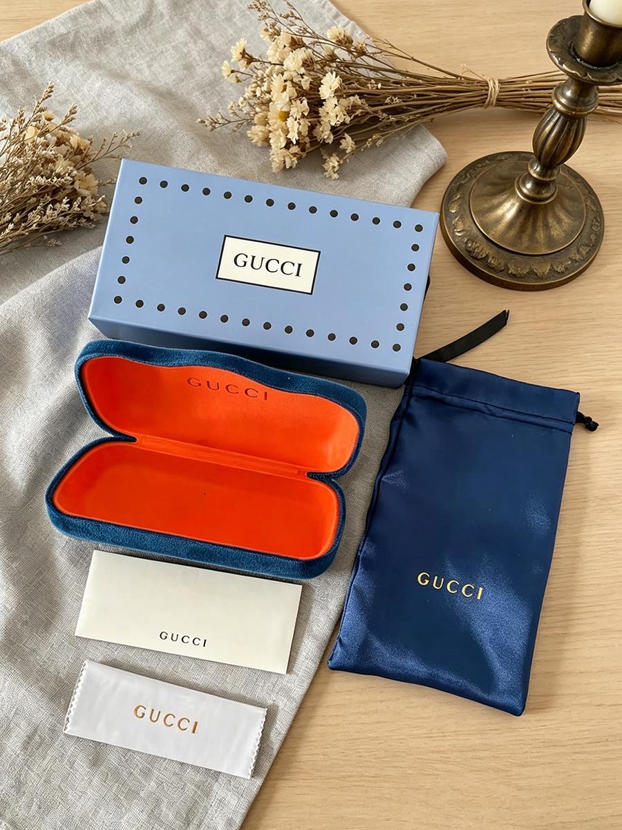Gucci Blue Velvet Glasses Case