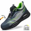 Anti-Puncture Work Shoes Lightweight Safety Shoes With Rotary Button Steel Toe Work Boots For Men Women Safety Toe Sneakers