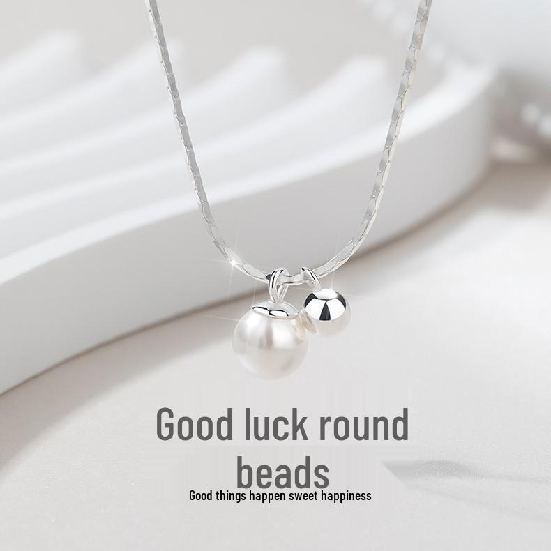 

Элегантное колье из круглых бусин из стерлингового серебра для женщин - Роскошный дизайн, Идеальный подарок на день рождения 2025 для девушки 925 Sterling Silver