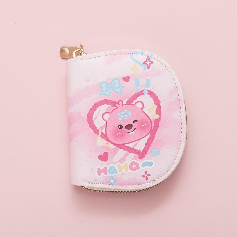 

Новый короткий кошелек Аниме Милый мультяшный Руби Маленький бобер Студенческий Мини на молнии Женский модный кошелек для мелочи 11.5*9*2.5