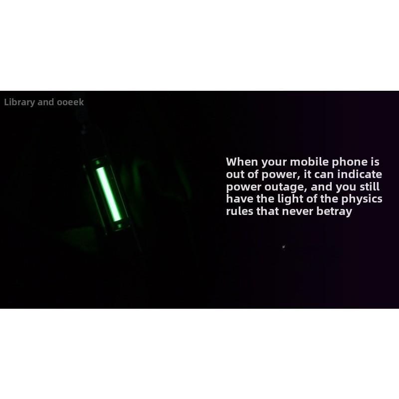 Titanium Tritium Trachea Keychain Self-luminous 25-year Necklace Pendant Removable Nuclear Reactor Tip Design