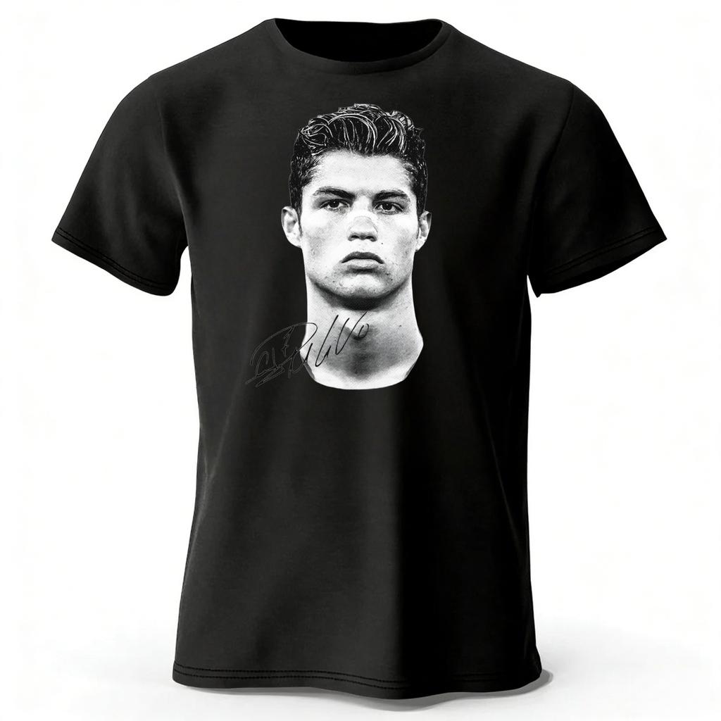 Latest Ronaldo Commemorative Limited Edition Cotton Short Sleeve Summer Mens Comfortable Loose Large Running Fitness Tshirt