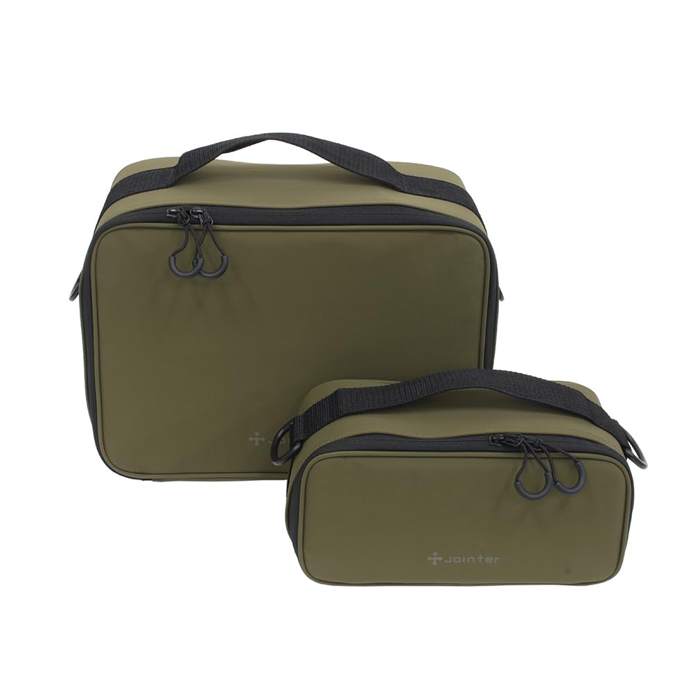 Jointer Reel Case Olive Jointer Storage Case 34 x 27 x 14cm Large Reel Compatible with Dividers and Pockets Protective Large Capacity Fishing Tackle