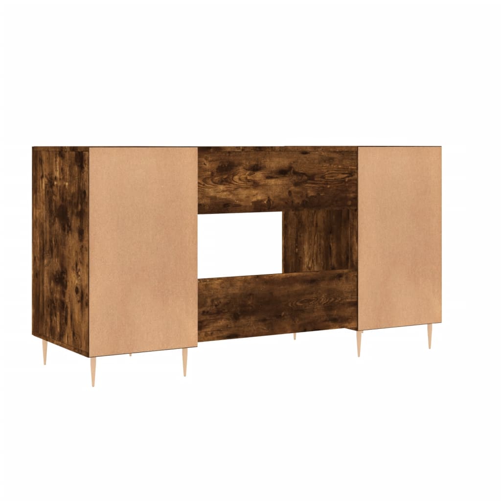 Smoked Oak Desk 140 x 50 x 75 cm Engineered Wood