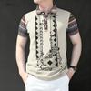 Fashion Multi-color Print Polo Shirt Men's Outdoor Street Short Sleeve Tees Top Summer Home Casual T-shirt Men's and Women's Polo Shirt