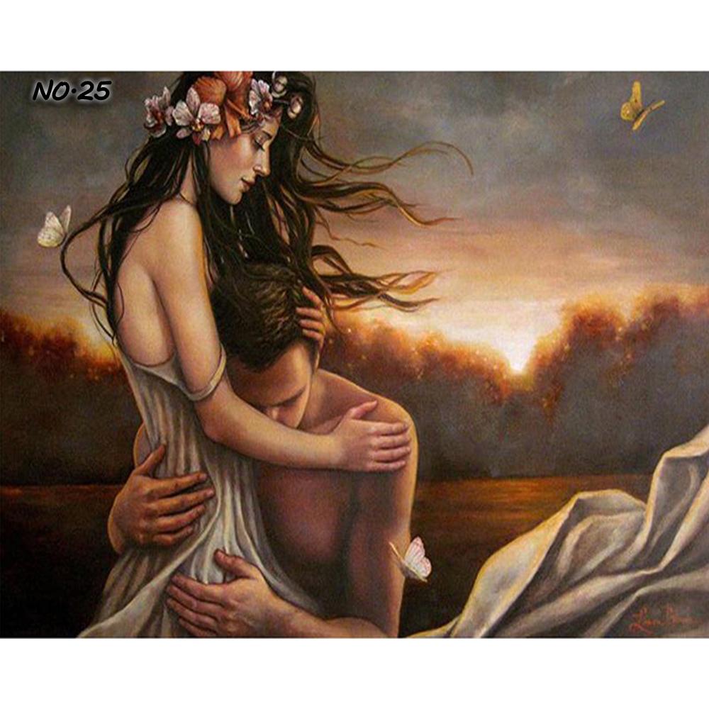 5D DIY Diamant Malerei Tier und Frauen Runde Diamant Mosaik Landschaft Diamant Stickerei Kreuzstich Home Home Decor